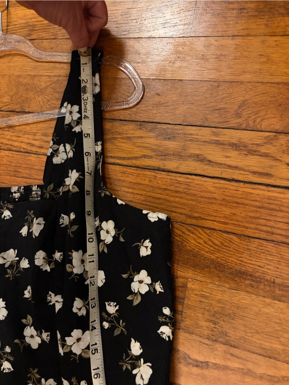 Old Navy Black Dress w/ White Floral Print. Linen blend, XL Tall womens new tags - Picture 12 of 14